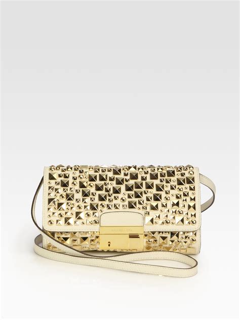 michael kors gold clutch uk|michael kors studded clutch.